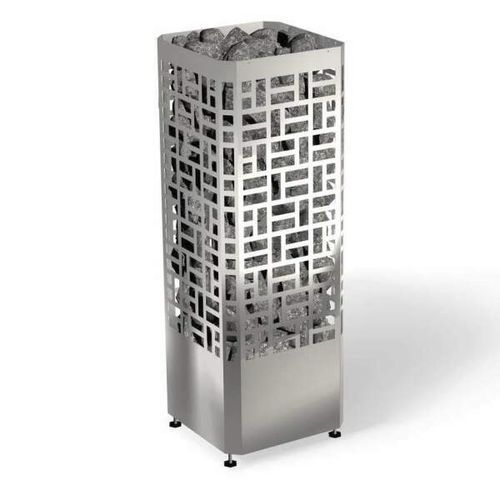 Poêle de sauna électrique - eos Edge - Fire Ice Systemtec Georg Zelger e.K. - 5 kW - 10 kW / au sol / en inox