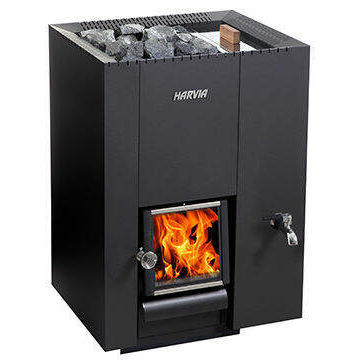 Poêle de sauna à bois - Harvia Linear 22 rs - Fire Ice Systemtec Georg Zelger e.K. - 20 kW - 50 kW / au sol / en métal