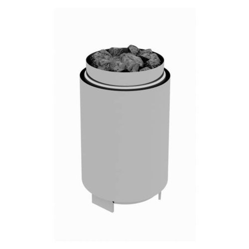Poêle de sauna électrique - RONDO-therm type rd 33 - Fire Ice Systemtec Georg Zelger e.K. - 0 - 5 kW / au sol / en acier chromé