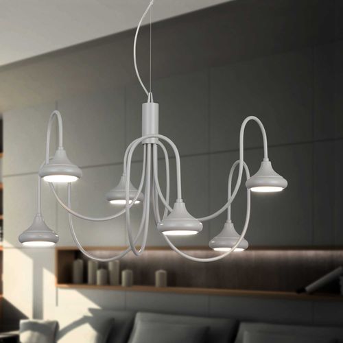 Lustre classique - 1680/6 - LAM Export - en acier / 6 ampoules / à LED