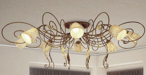 Lustre classique - 1865/8PL - LAM Export - en verre / en acier / 8 ampoules