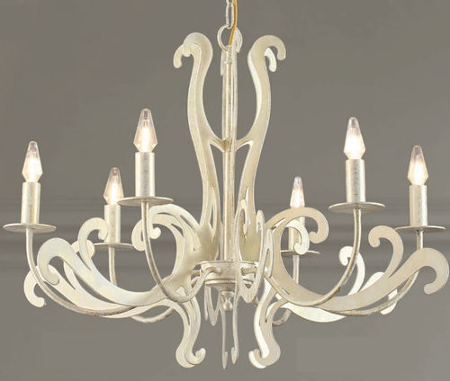 Lustre classique - 1891/6 - LAM Export - en acier / 6 ampoules / candélabre