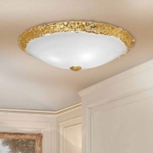 Plafonnier classique - 3520/PL50 - LAM Export - rond / en verre / en acier