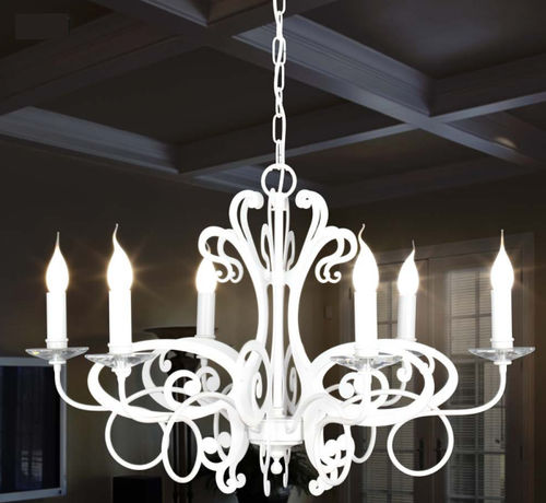 Lustre classique - 3631/6 - LAM Export - en cristal / en acier / 6 ampoules