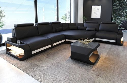Canapé modulable - BEL AIR L - Sofa dreams - d'angle / contemporain / en cuir