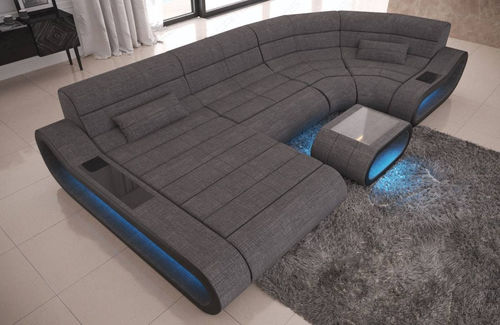 Canapé d'angle - CONCEPT U - Sofa dreams - contemporain / en tissu / avec rangement