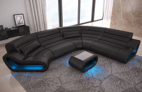Canapé en arc de cercle - CONCEPT C - Sofa dreams - contemporain / en cuir / gris