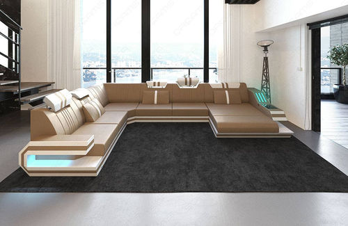 Canapé modulable - Ravenna XL - Sofa dreams - contemporain / en cuir / avec accoudoirs