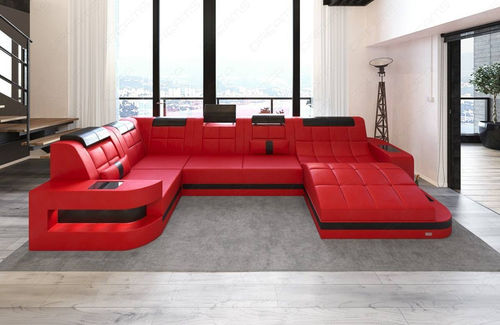 Canapé modulable - Wave U - Sofa dreams - contemporain / en cuir / avec accoudoirs