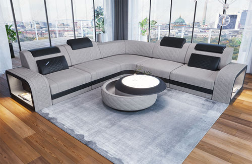 Canapé modulable - Foggia L - Sofa dreams - contemporain / en tissu / avec accoudoirs