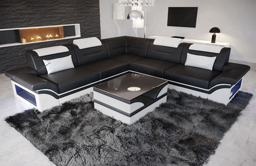 Canapé modulable - Brianza L - Sofa dreams - contemporain / en cuir / marron