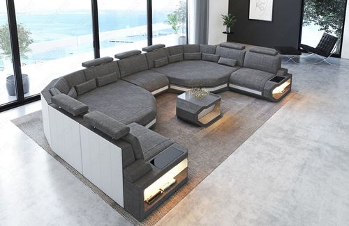 Canapé modulable - Asti XL - Sofa dreams - contemporain / en tissu / gris