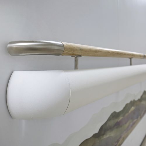 Main courante en bois - HRBW-50N - CS Construction Specialties - aluminium / en inox / PETG