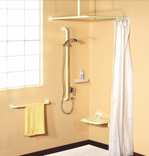 Rideau de douche blanc - TD.T140 - 200 - STYLA s.r.l. - uni / en polyester / pour établissement médicalisé