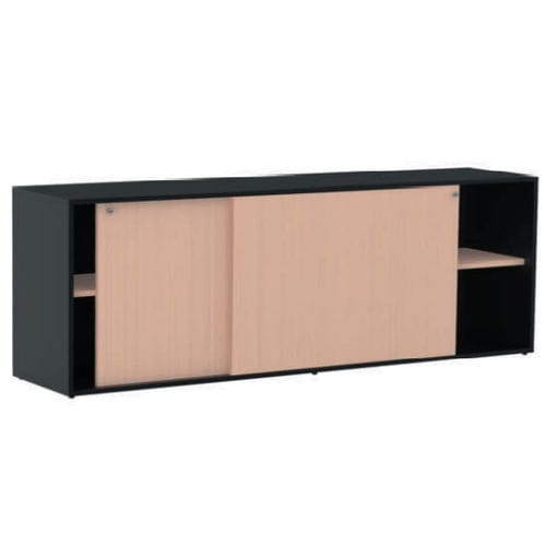 Armoire de classement basse - 01D - JULCAR - en placage de bois / en chêne / en hêtre