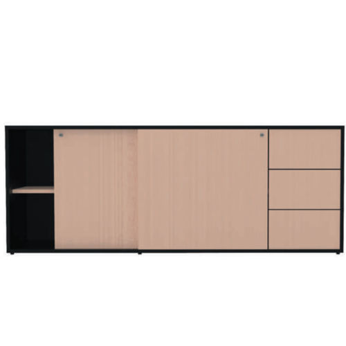 Armoire de classement basse - 01E - JULCAR - en chêne / en hêtre / en mélaminé