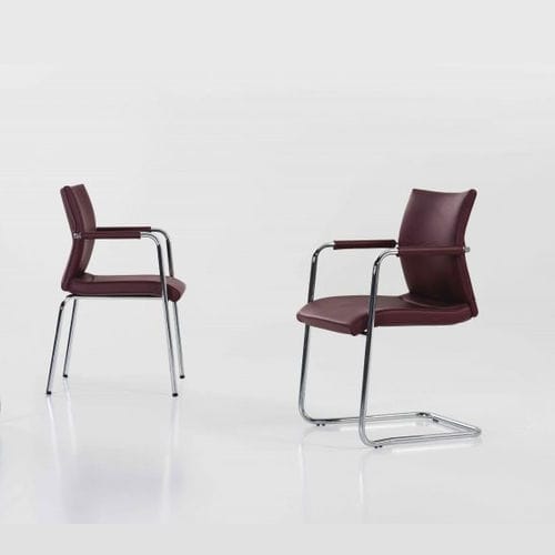 Chaise contemporaine - H1 - JULCAR - d'intérieur / en tissu / en cuir