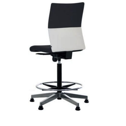 Chaise haute standard - H1 - JULCAR - à roulettes / pour bureau / en polymère