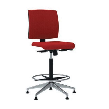 Chaise haute standard - COMFORT - JULCAR - à roulettes / pour bureau / en tissu