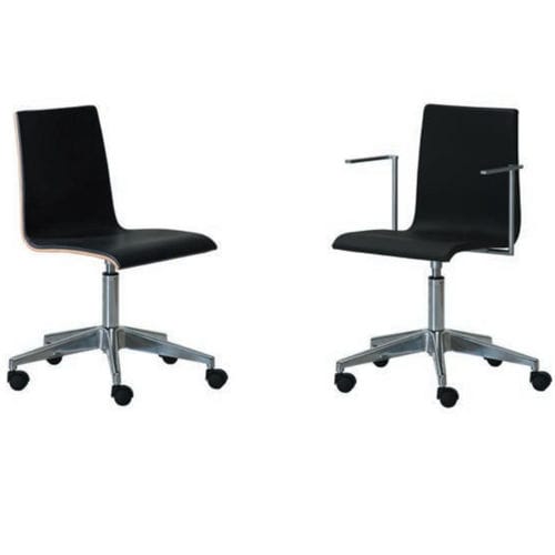 Fauteuil de direction contemporain - POLI - JULCAR - en cuir / en tissu / en contreplaqué