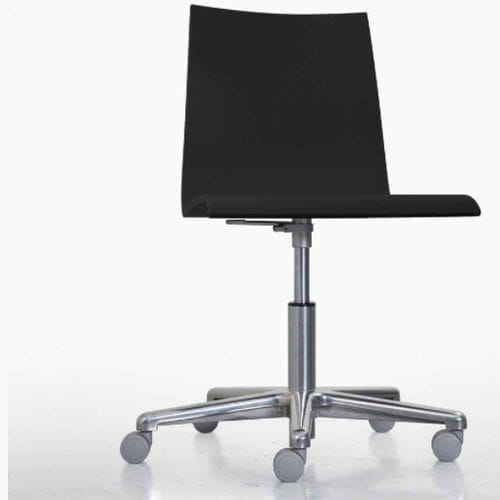 Chaise haute standard - POLI - JULCAR - à roulettes / pour bureau / en bois laqué