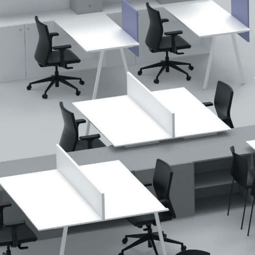 Bureau pour open space - TFT - JULCAR - sur pied / pour 2 personnes / contemporain
