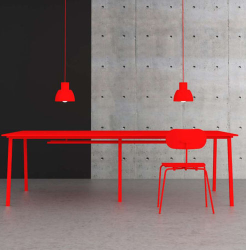 Table de réunion contemporaine - TFT - JULCAR - en bois / en mélaminé / en aluminium thermolaqué