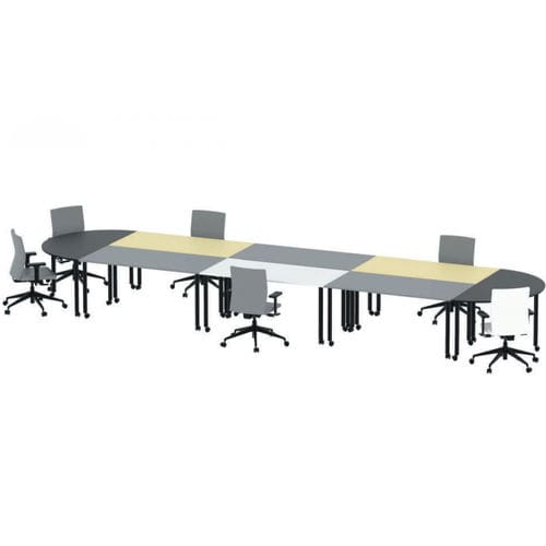 Table à roulettes - MOV - JULCAR - contemporaine / en placage de bois / en mélaminé