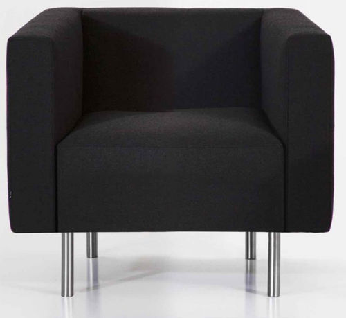 Fauteuil contemporain - KUBO - 1A - JULCAR - en tissu / en simili cuir / gris