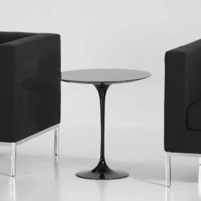 Table contemporaine - KUBO - 1A - JULCAR - en verre / avec piètement en verre / ronde