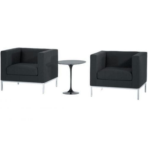 Fauteuil contemporain - KUBO - 1B - JULCAR - en tissu / en simili cuir / avec coussin amovible