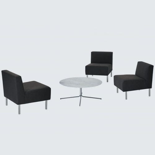Fauteuil contemporain - KUBO - 1C - JULCAR - en tissu / en simili cuir / blanc