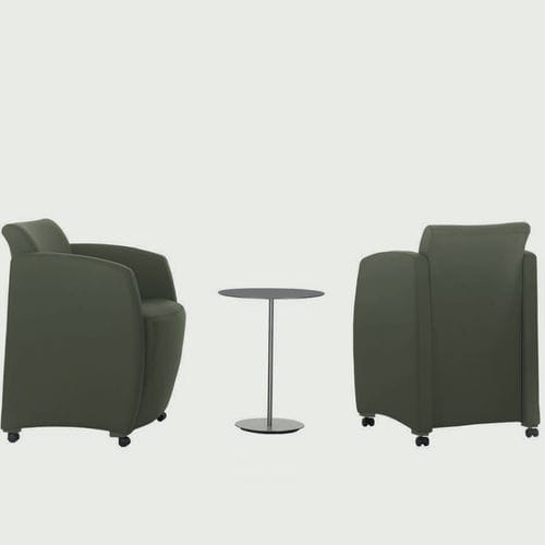 Fauteuil à roulettes - PIPE - 1G - JULCAR - contemporain / en tissu / en cuir