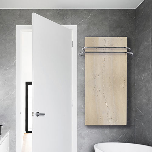 Radiateur sèche-serviette électrique - Le Fante Travertino - Chaleur Naturelle - 1500 w / contemporain / en pierre naturelle