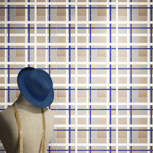 Carrelage en céramique - TARTAN TEXTILE 1 - mavi ceramica - mat / d'intérieur / d'extérieur