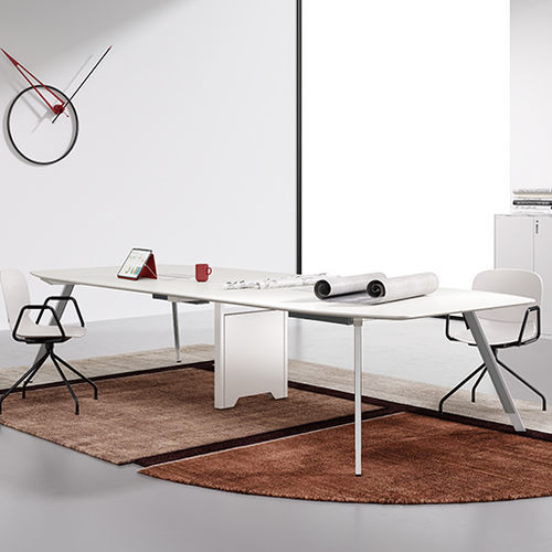 Table de conférence contemporaine - LIDO - Zhejiang Sunon Furniture Manufacture Co., Ltd. - en chêne / en stratifié / avec piètement en acier