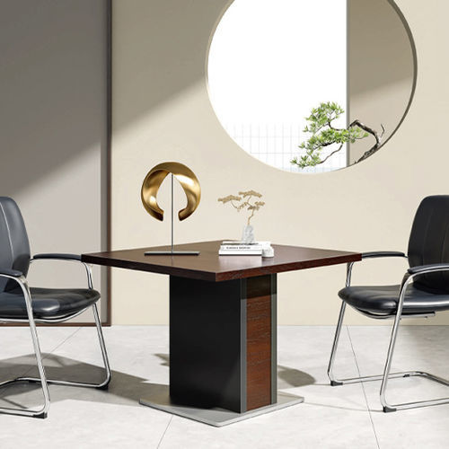 Table de réunion contemporaine - Larry - Zhejiang Sunon Furniture Manufacture Co., Ltd. - en noyer / avec piètement en aluminium / rectangulaire