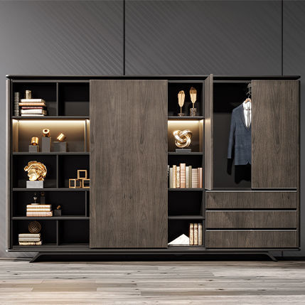 Armoire contemporaine - Altaes  - Zhejiang Sunon Furniture Manufacture Co., Ltd. - en bois / à portes coulissantes / avec éclairage intégré