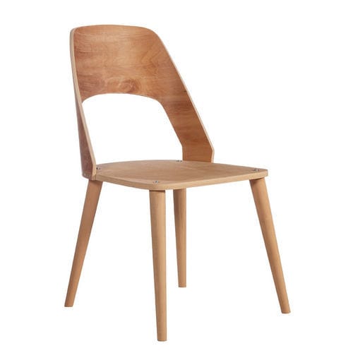 Chaise contemporaine - P-218 - Papelci - d'intérieur / en contreplaqué / avec piètement en bois