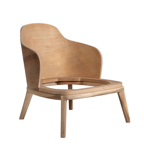 Fauteuil contemporain - P-266 - Papelci - en cuir / en bois / 4 pieds