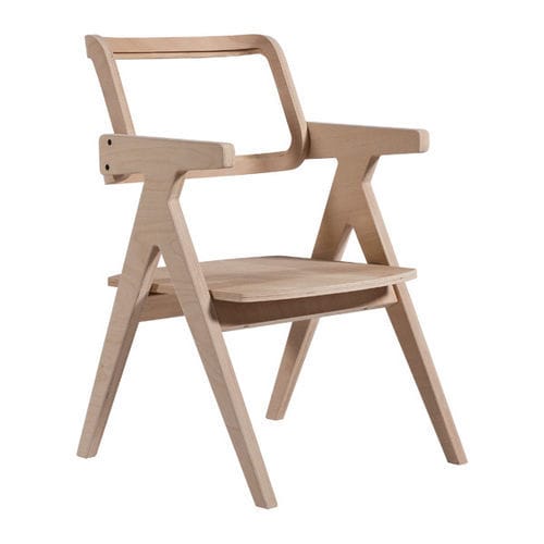 Chaise contemporaine - P-340 - Papelci - en contreplaqué / avec piètement en bois / pour restaurant