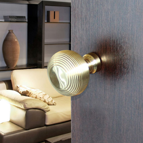 Bouton de porte classique - 170/1B - cadap - en laiton / poli