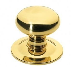 Bouton de porte contemporain - 118/1V - cadap - en laiton / poli