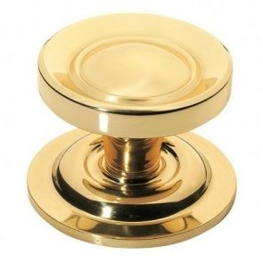 Bouton de porte contemporain - 120/1V - cadap - en laiton / poli