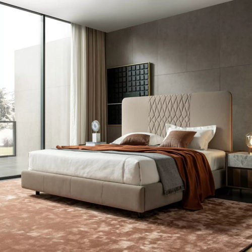 Lit double - L12 - Zhongshan Four Seas Furniture MFG. Ltd. - contemporain / tapissé / avec tête de lit