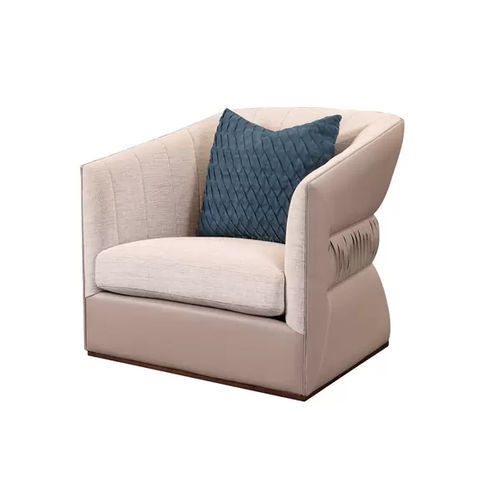 Fauteuil contemporain - L12 - Zhongshan Four Seas Furniture MFG. Ltd. - en tissu / en cuir / en placage de bois