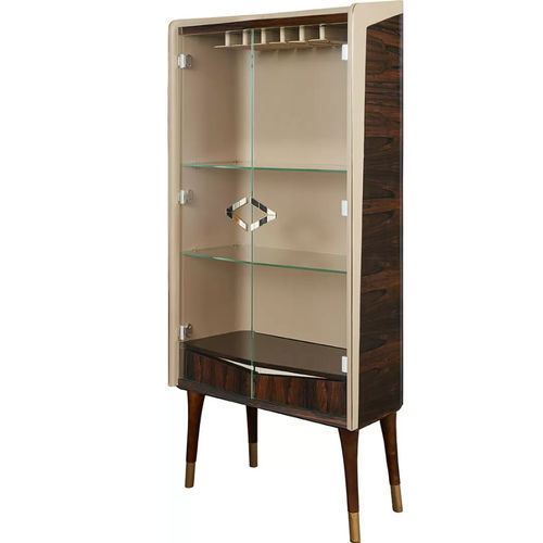 Vitrine contemporaine - Grand Turismo 893  - Zhongshan Four Seas Furniture MFG. Ltd. - sur pieds hauts / en verre / en ziricote