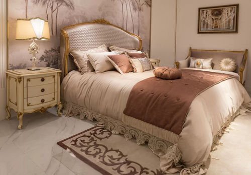 Lit double - Fontainebleau 388 - Zhongshan Four Seas Furniture MFG. Ltd. - de style / tapissé / avec tête de lit