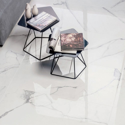 Carrelage en porcelaine - STATUARIO PLUS - Guangdong Overland Ceramics Co., Ltd. - en marbre / poli / mat