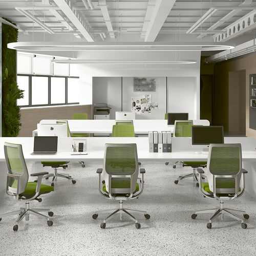 Chaise de bureau contemporaine - Hi Chair - Foshan Orcco Furniture Co., Ltd. - d'intérieur / en résille / avec piètement en aluminium poli